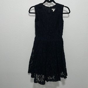 Garnet Hill, sleeveless‎ lace dress, 6P, Black, Little Black Dress LBD